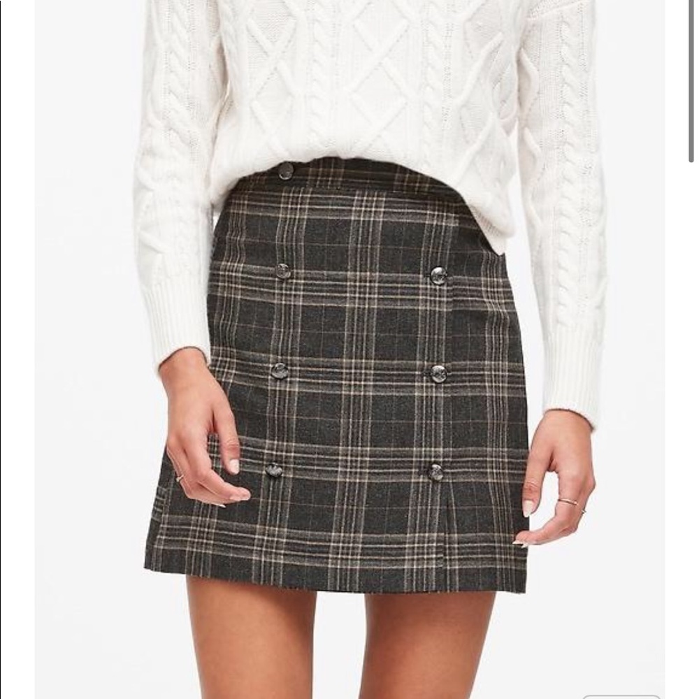 Banana Republic Trench Mini Skirt - Plaid